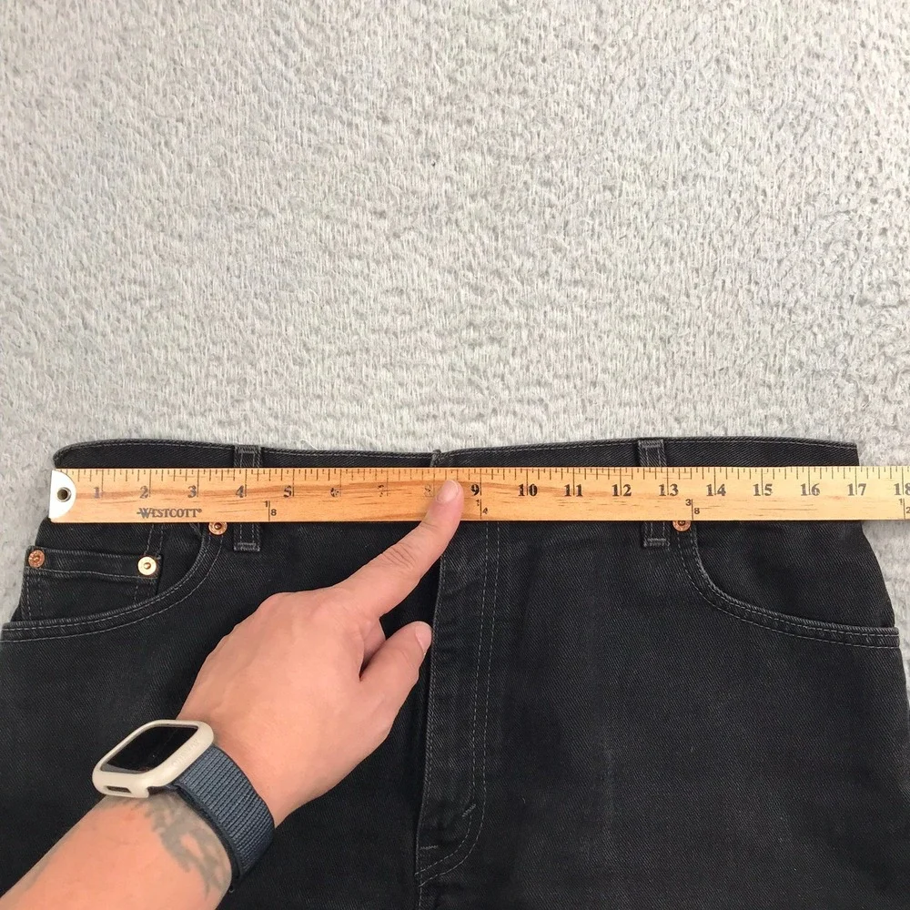 Levis 550 Jeans Women 16 MIS M Black High‎ Rise Tapered Relaxed Fit USA 90s Vtg